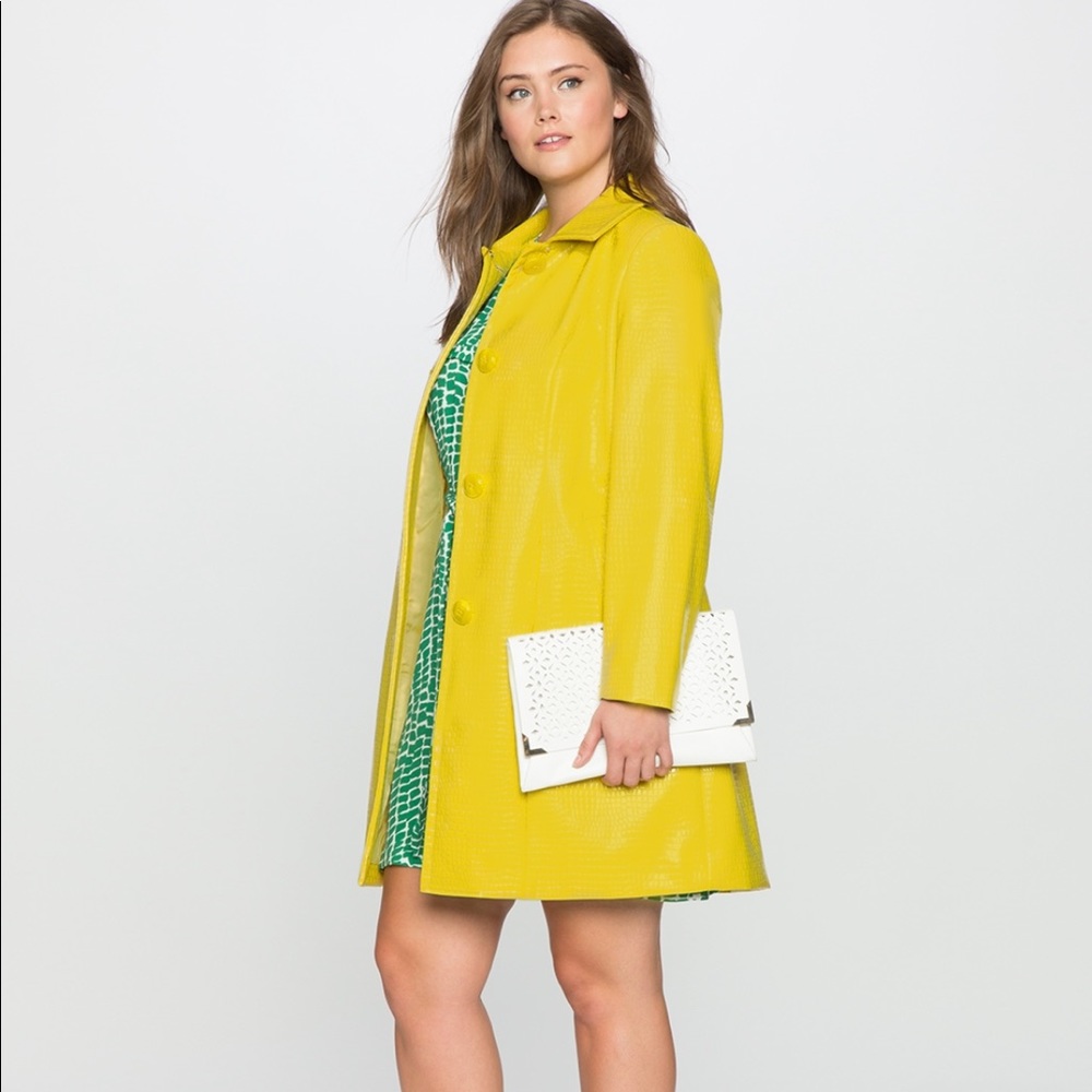 Eloquii - Embossed Faux Leather Jacket